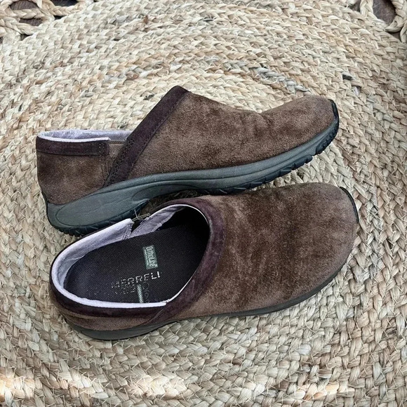 MERRELL Women's Encore Adams Brown Suede Moc Slip On Shoes Size 5.5 - Picture 1 of 4